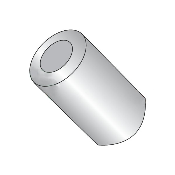 Newport Fasteners Round Spacer, #4 Screw Size, Plain Aluminum, 1/8 in Overall Lg, 0.114 in Inside Dia, 1000 PK 221010 - main